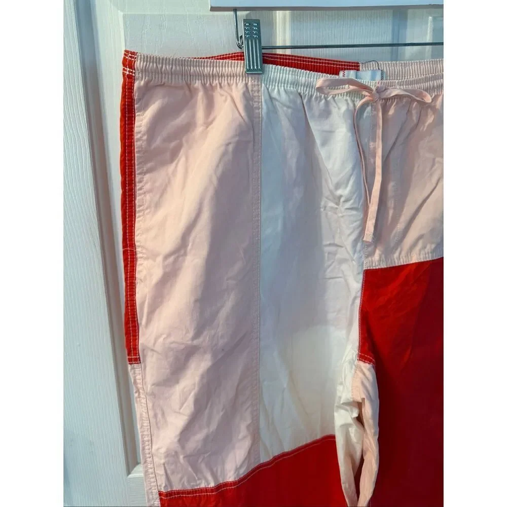 BDG Urban Outfitters Joey Pink & Red Color Block Wide Leg Pants sz XL NWOT